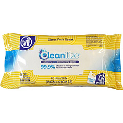 Clover Technologies Imaging Cleanitize Disinfecting Wipes (CLEAN75)