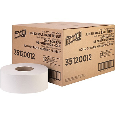 Genuine Joe 1-ply Jumbo Roll Bath Tissue (35120012)