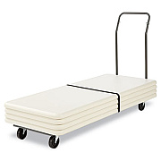 Alera Chair/Table Cart, Metal, 600 lb Capacity, 20.86" x 50.78" to 72.04" x 43.3", Black (FTCART)