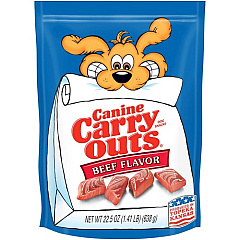 Canine Carryouts Beef Flavor Chewy Dog Treats (52023)