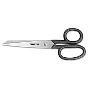 Westcott Kleencut Stainless Steel Shears, 7" Long, 3.31" Cut Length, Black Straight Handle (19017)