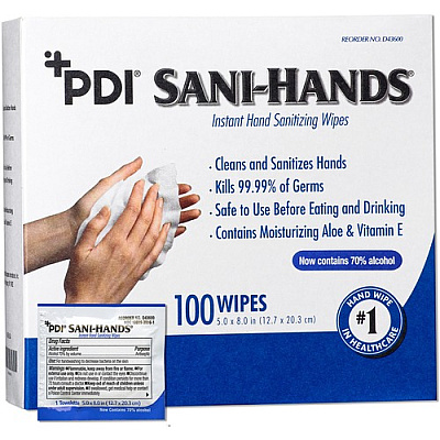 PDI Sani-Hands Instant Hand Sanitizing Wipes (D43600CT)