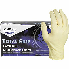 ProWorks Total Grip Latex Powder Free Exam Gloves (GLL165FL)