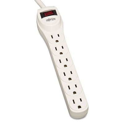 Tripp Lite Protect It! Home Computer Surge Protector, 6 Outlets, 2 ft Cord, 180 Joules (TLP602)
