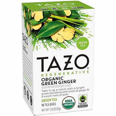 Tazo Regenerative Organic Green Ginger Green Tea Bag (00356)