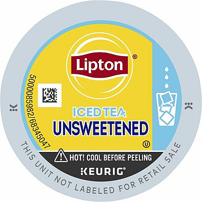 Lipton Unsweetened Iced Black Tea Black Iced Tea K-Cup, Pod (0543CT)