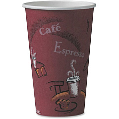 SOLO 16 oz Bistro Design Disposable Paper Cups (316SI0041)