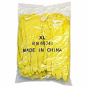 ProWorks Latex Flock Lined 16 Mil Glove Yellow X-Large Bulk Pack (GRFYXL1B)