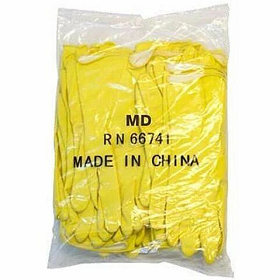 ProWorks Latex Flock Lined 16 Mil Glove Yellow Medium Bulk Pack (GRFYMD1B)