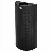 Rubbermaid Commercial Half Round Metallic Waste Receptacle (SH12EPLTBK)