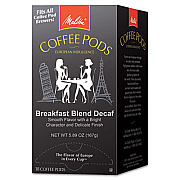 Melitta Coffee Pods, Breakfast Blend Decaf, 18 Pods/Box (75413)