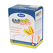 3M E-A-Rsoft Blasts Earplugs, Corded, Foam, Yellow Neon, 200 Pairs/Box (3111252)