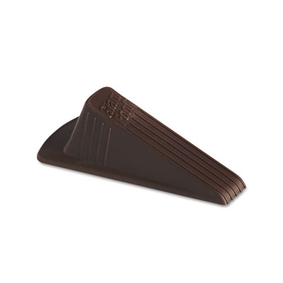 Master Caster Giant Foot Doorstop, No-Slip Rubber Wedge, 3.5w x 6.75d x 2h, Brown, 2/Pack (00969)