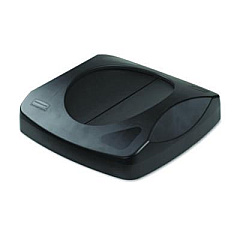 Rubbermaid Commercial Swing Top Lid for Untouchable Recycling Center, 16" Square, Black (268988BK)