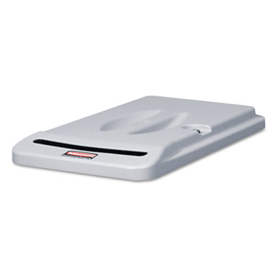 Rubbermaid Commercial SLIM JIM CONFIDENTIAL DOCUMENT RETROFIT LID KIT, 20.5W X 11.38D X 2.25H, GRAY (9W16GY)
