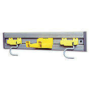Rubbermaid Commercial Closet Organizer/Tool Holder, 18w x 3.25d x 4.25h, Gray (199200GY)