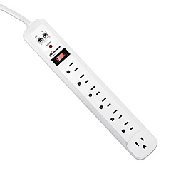Innovera Surge Protector, 7 Outlets, 4 ft Cord, 1080 Joules, White (IVR71654)