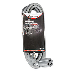 Innovera Indoor Heavy-Duty Extension Cord, 15 ft, 13 A, Gray (72215)