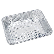 HFA Aluminum Oblong Container, 1 lb, 4.56 x 5.56 x 1.63, Silver, 1,000/Carton (205930)