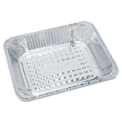 HFA Aluminum Oblong Container, 1 lb, 4.56 x 5.56 x 1.63, Silver, 1,000/Carton (205930)