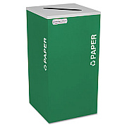 Ex-Cell Kaleidoscope Collection Paper-Recycling Receptacle, 24 gal, Emerald Green (RCKDSQPEGX)