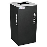 Ex-Cell Kaleidoscope Collection Trash Receptacle, 24 gal, Black (RCKDSQTBLX)
