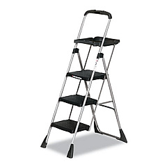 COSCO Max Work Platform, 55", 225 lb Capacity, 3 Steps, Steel, Black (11880PBLW1)
