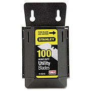 Stanley Wall Mount Utility Knife Blade Dispenser with Blades, 100/Pack (11921A)