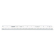 Chartpak Triangular Scale, Plastic, 12" Long, Architectural, White (3272BC)