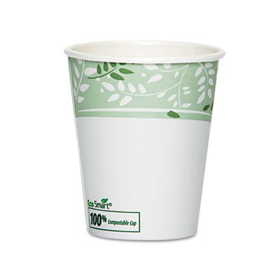 Dixie Pla Hot Cups, Paper W/pla Lining, Viridian, 10 Oz Squat, 50/pack (2340SPLAPK)