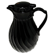 Hormel Poly Lined Carafe, Swirl Design, 40oz Capacity, Black (4022B)
