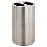 Safco Dual Recycling Receptacle, 30 gal, Steel, Stainless Steel (9931SS)