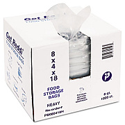 Inteplast Group Food Bags, 2-Gallon, 8" x 4" x 18", Clear, 1,000/Carton (PB080418H)