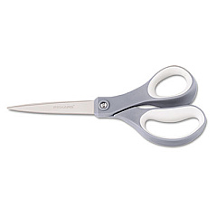 Fiskars EVERYDAY TITANIUM SOFTGRIP SCISSORS, 8" LONG, 3.1" CUT LENGTH, GRAY, STRAIGHT HANDLE (01005409)