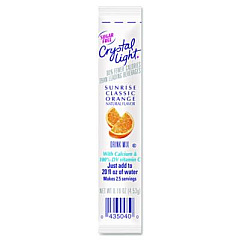 Crystal Light On the Go, Sunrise Orange, 0.16 oz Packets, 30/Box (00504)