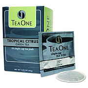 Tea One Tea Pods, Tropical Citrus Green, 14/Box (20700)