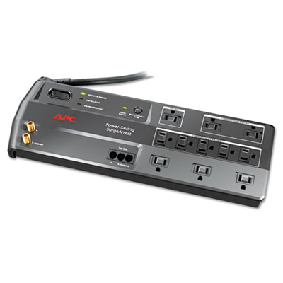 APC Surgearrest Surge Protector, 11 Outlets, 6 Ft Cord, 3400 Joules, Black (P11GTV)