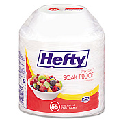 Hefty Soak Proof Tableware, Foam Bowls, 20oz, 55/pack (D22155CT)