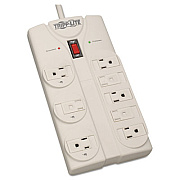 Tripp Lite Protect It! Surge Protector, 8 Outlets, 8 ft Cord, 1440 Joules, Light Gray (TLP808)