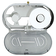 Bobrick Stainless Steel Two-Roll Jumbo Toilet Tissue Dispenser, 20.81 x 5.31 x 11.38, Satin-Finish Stainless Steel (2892)