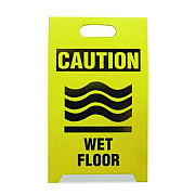 See All Economy Floor Sign, 12 x 14 x 20, Yellow/Black, 2/Pack (TPCWET)