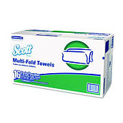 Scott Multi-Fold Towels, Absorbency Pockets, 1-Ply, 9.2 x 9.4, 250/Pack, 16 Packs/Carton (08009)