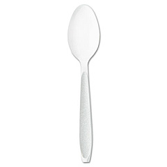 SOLO Impress Heavyweight Full-Length Polystyrene Cutlery, Spoon, Plastic, White, 1,000/Carton (HSWT0007)