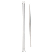 Dart Wrapped Jumbo Straws, Polypropylene, 7 3/4", Translucent, 500/pack, 24 Pk/ctn (822TX)
