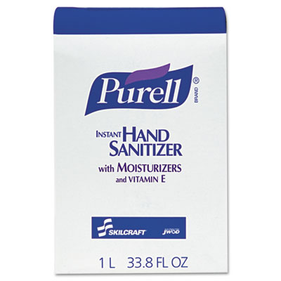 AbilityOne 8520015220828, PURELL Instant Dispenser Refill Liquid Hand Sanitizer, 1,000 mL, 8/Box