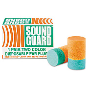 AbilityOne 6515001376345, SKILCRAFT Ear Plugs, Uncorded, PVC Foam, Orange/Green, 200 Pairs/Box