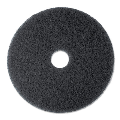 3M Low-Speed High Productivity Floor Pads 7300, 20" Diameter, Black, 5/Carton (08278)