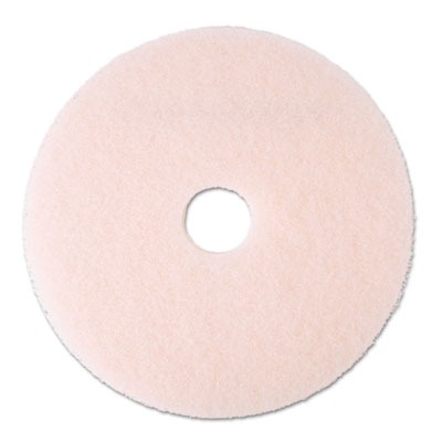 3M Ultra High-Speed Eraser Floor Burnishing Pad 3600, 20" Diameter, Pink, 5/Carton (25858)