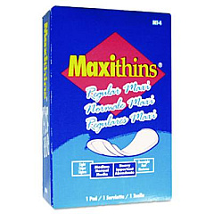 HOSPECO Maxithins Vended Sanitary Napkins #4, Maxi Absorbency, 100 Individually Boxed Napkins/Carton (MT4FS)