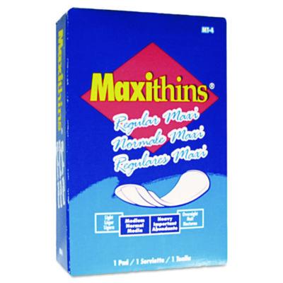 HOSPECO Maxithins Vended Sanitary Napkins #4, Maxi Absorbency, 100 Individually Boxed Napkins/Carton (MT4FS)